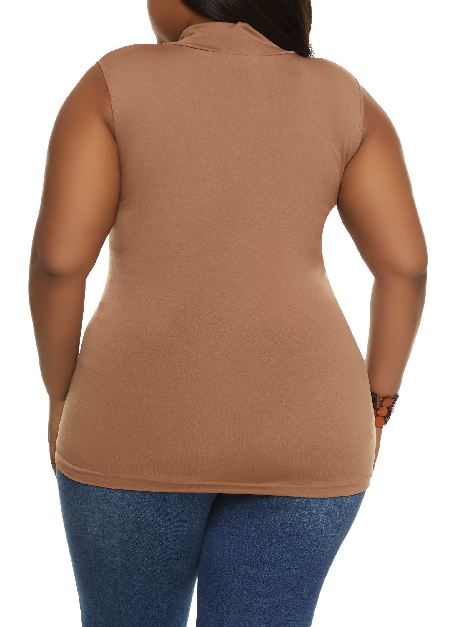 Plus Size Seamless Sleeveless Mock Neck Top sold by Rainbow product image thumbnail 2