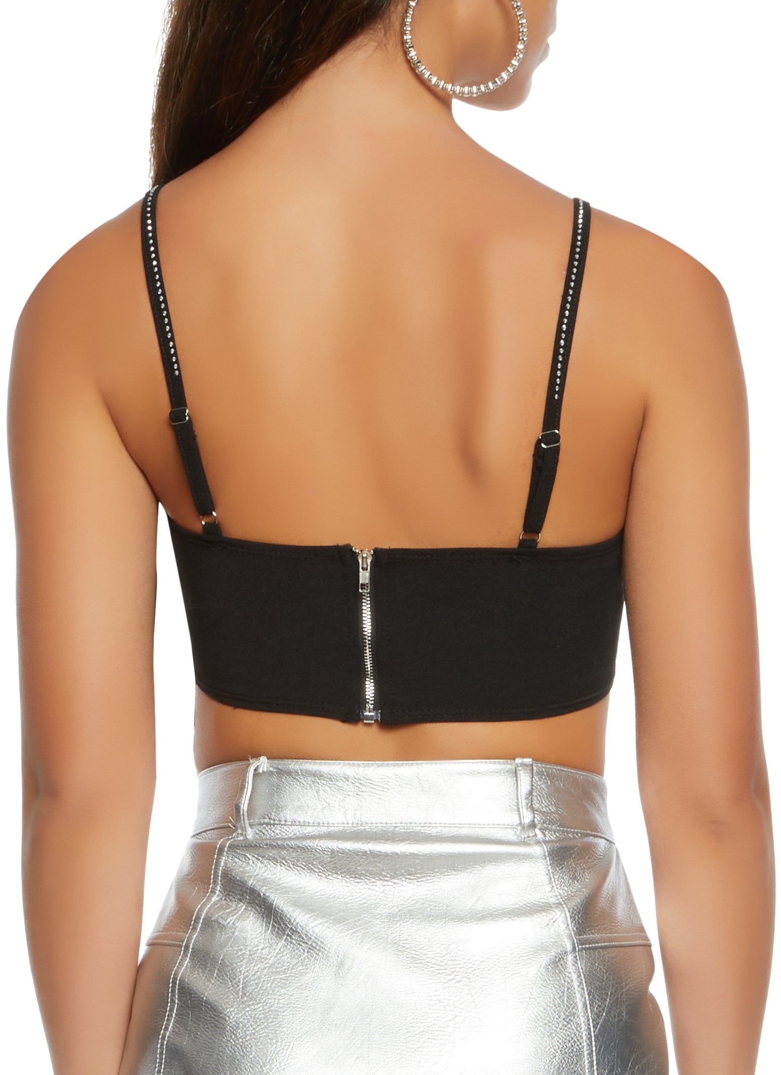 Rhinestone Studded Cropped Heart Top sold by Rainbow product image thumbnail 3