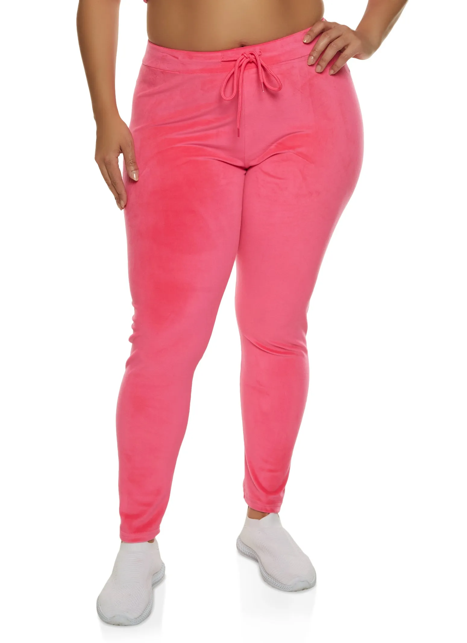Plus Size High Waist Velour Leggings sold by Rainbow