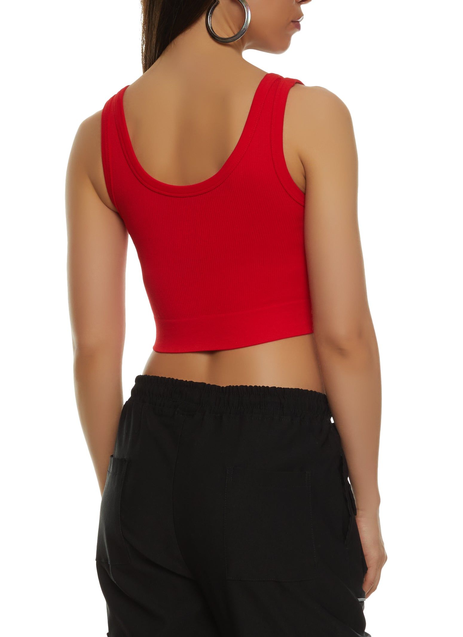 Ribbed Knit Seamless Cropped Tank Top sold by Rainbow product image thumbnail 2
