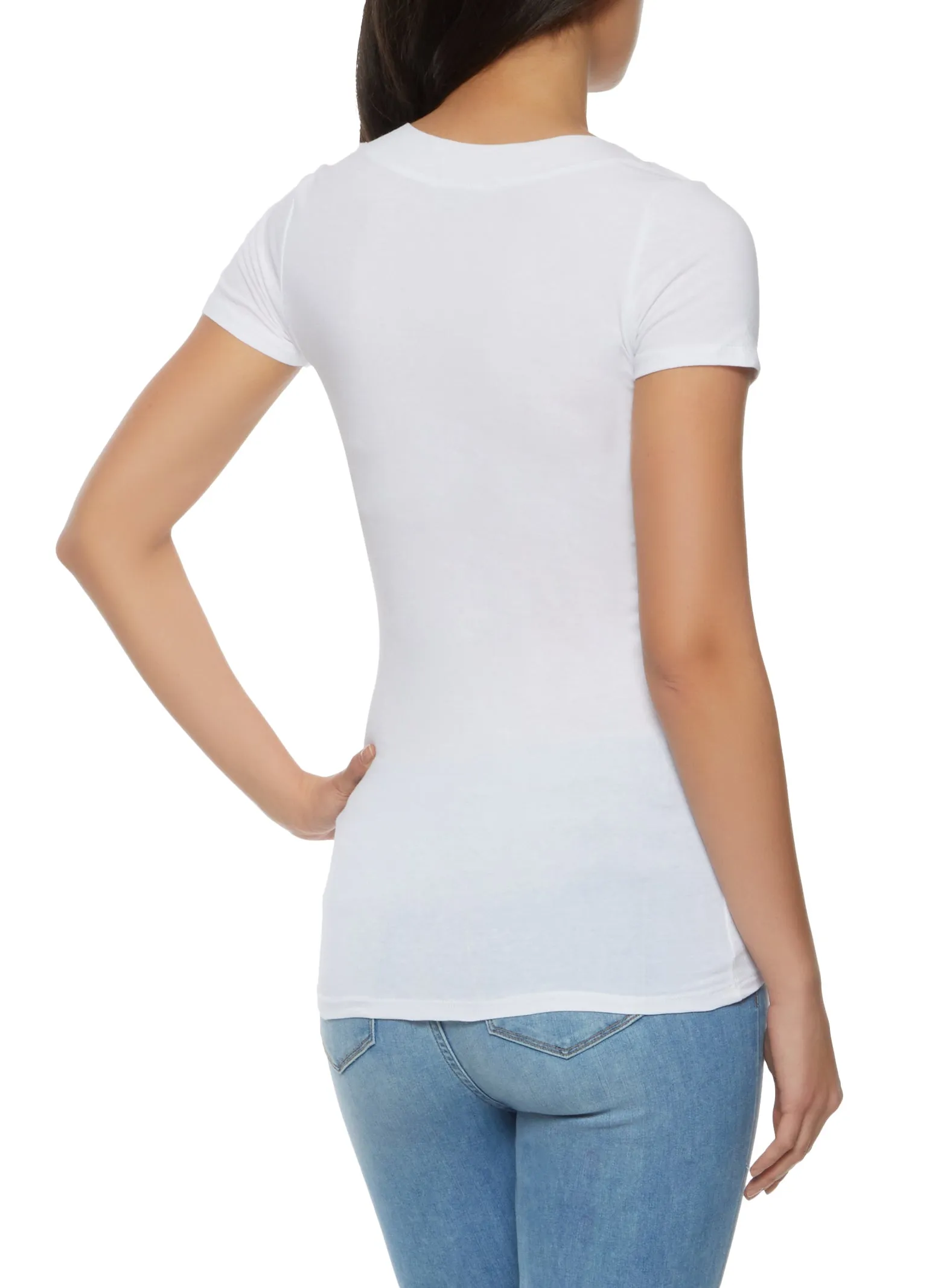 Solid V Neck Tee sold by Rainbow product image thumbnail 2