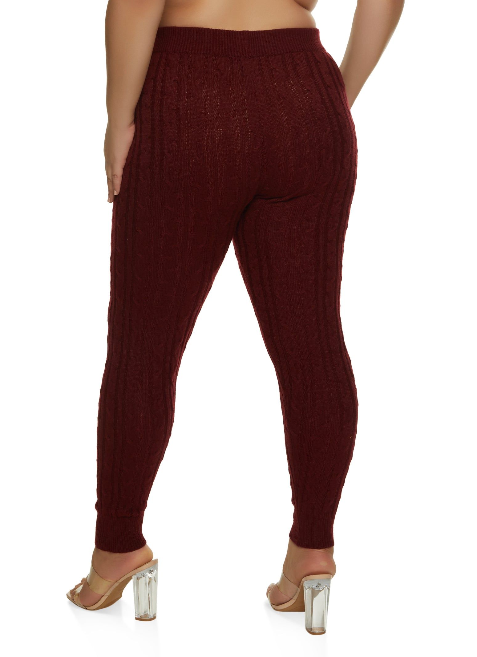 Plus Size Cable Knit Skinny Pants sold by Rainbow product image thumbnail 2