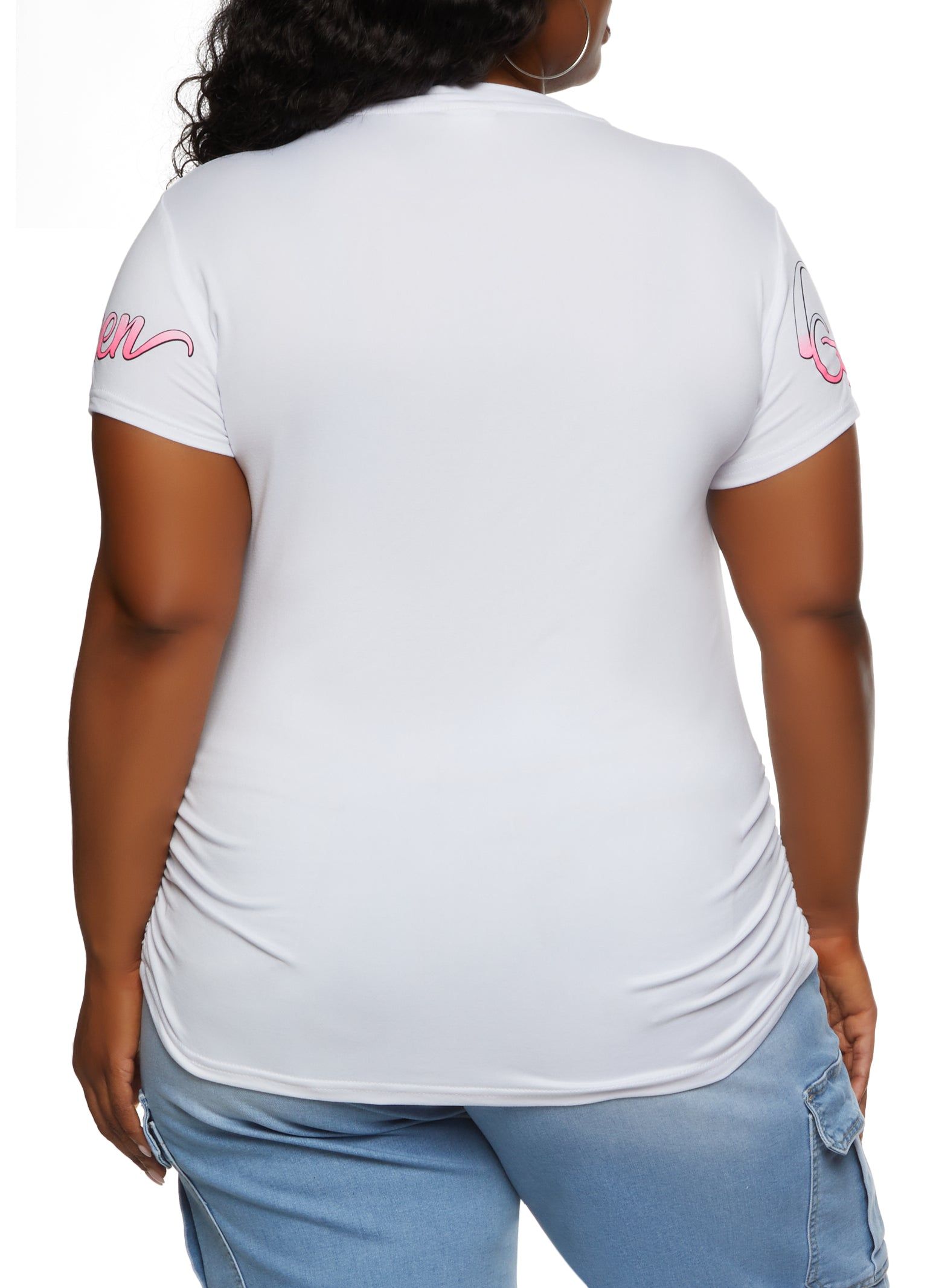 Plus Size Queen Diva Ruched Side Graphic Tee sold by Rainbow product image thumbnail 2
