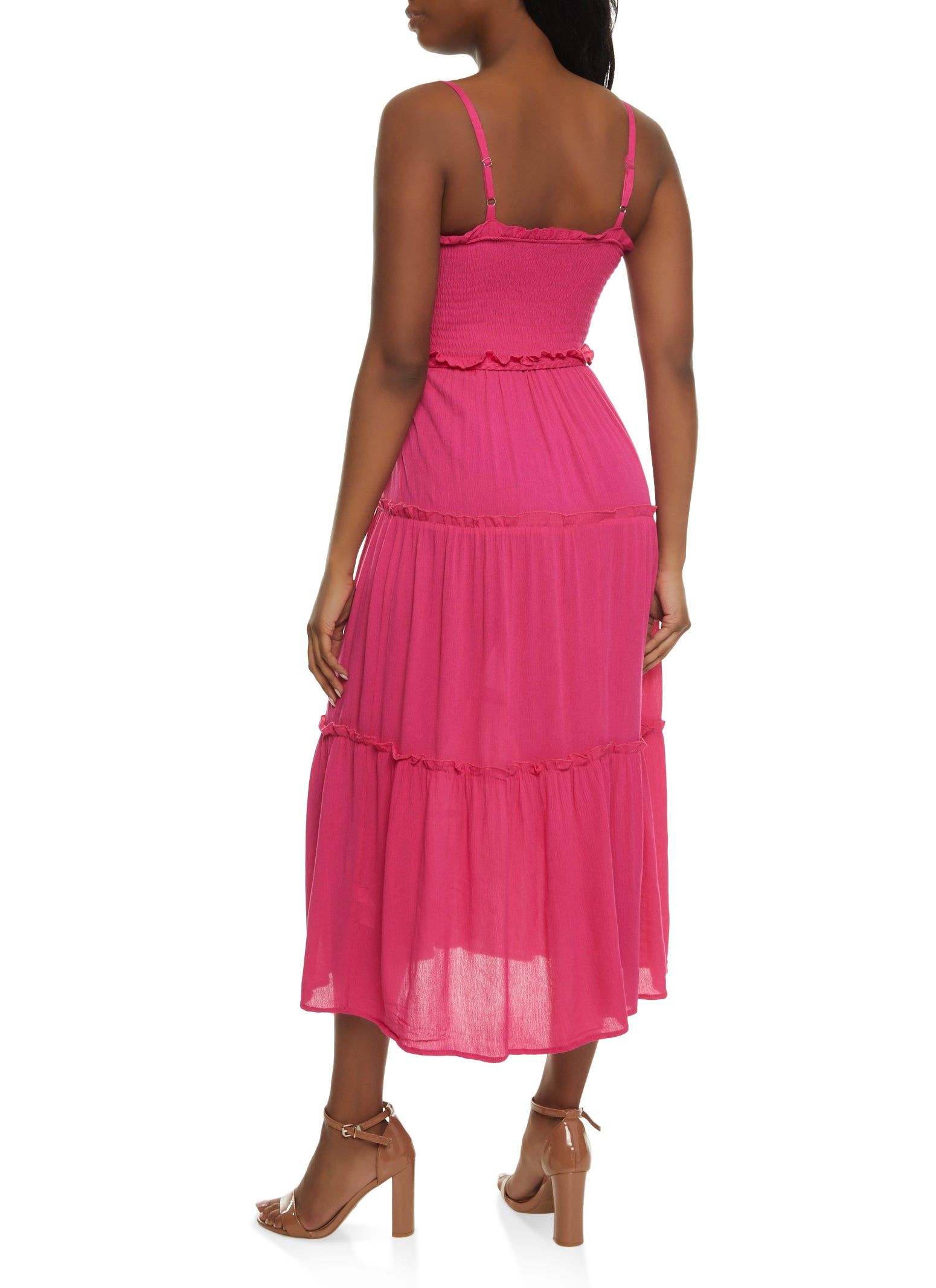 Tiered Braided Belt Cami Dress sold by Rainbow product image thumbnail 3