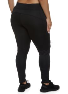 Plus Size Decorative Stitch Side Pocket Leggings sold by Rainbow