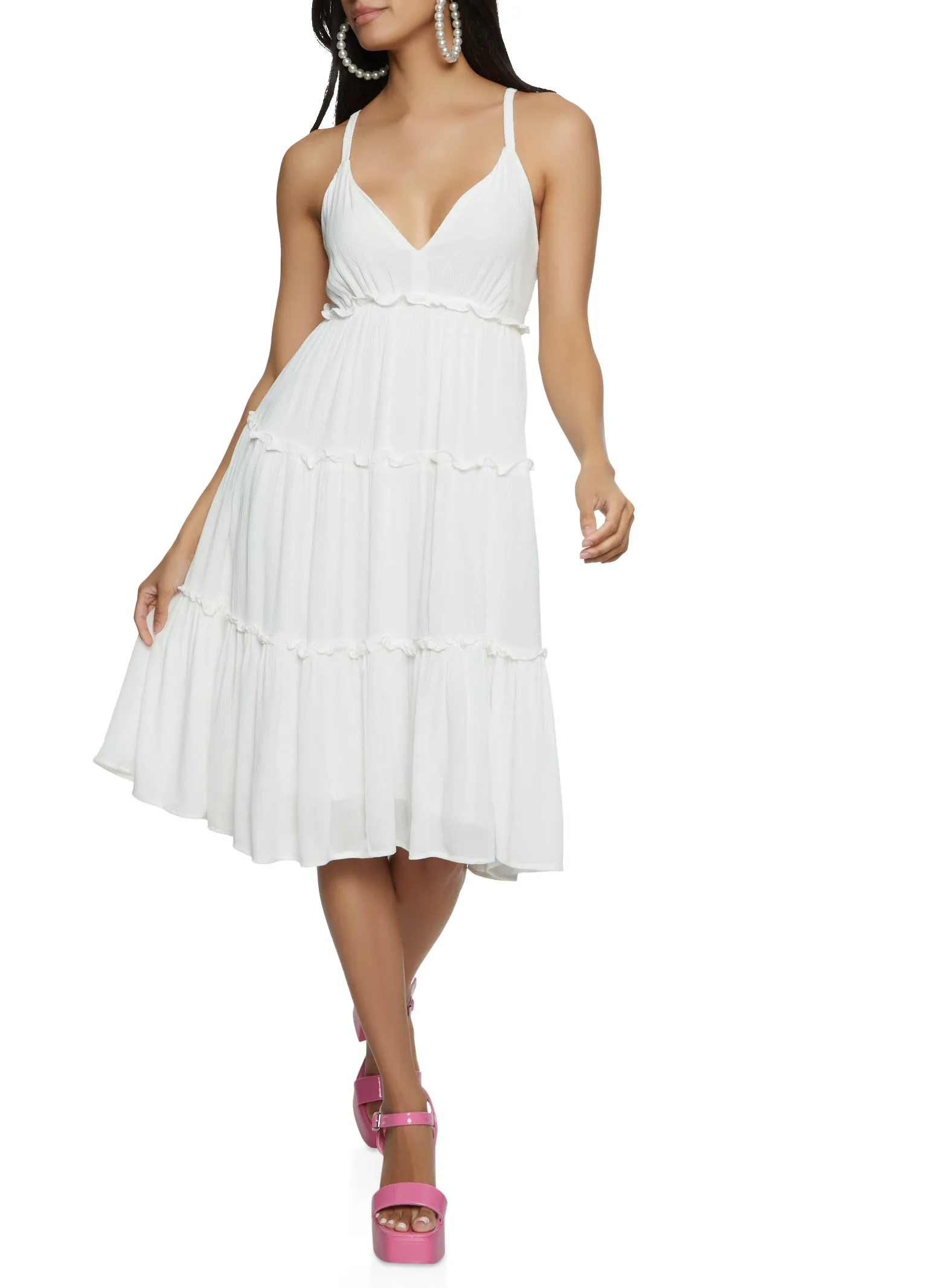 Haute Monde Tiered Cami Midi Dress sold by Rainbow product image thumbnail 2