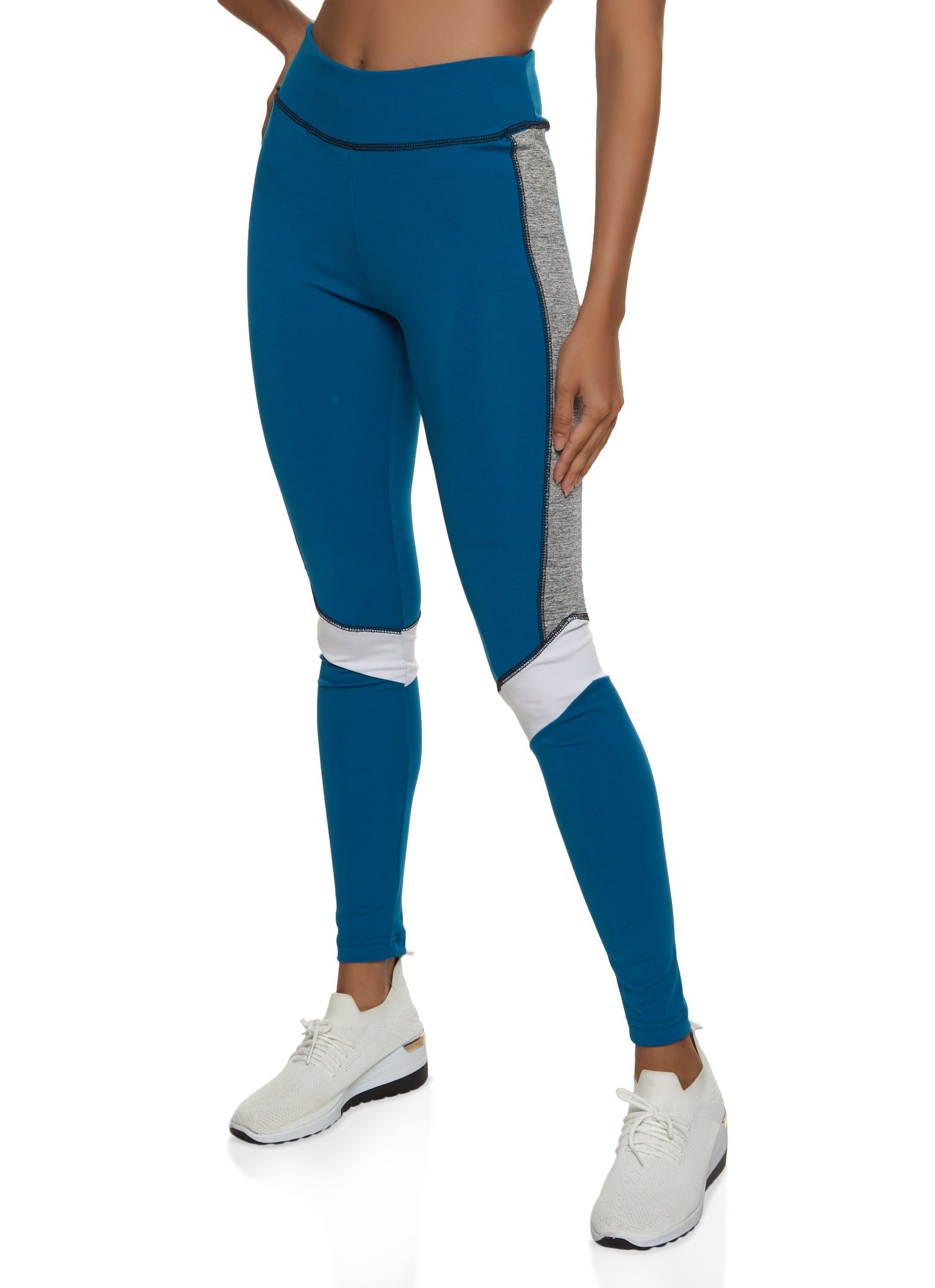 High Waist Color Block Active Leggings sold by Rainbow