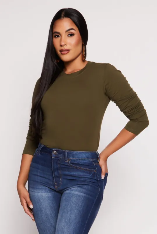 Basic Long Sleeve Crew Neck Tee sold by Rainbow