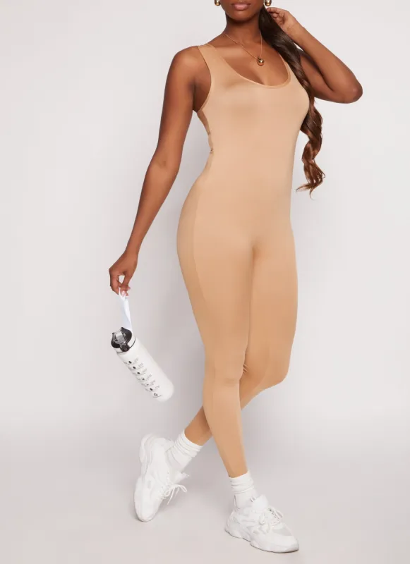 Basic Scoop Neck Tank Jumpsuit sold by Rainbow