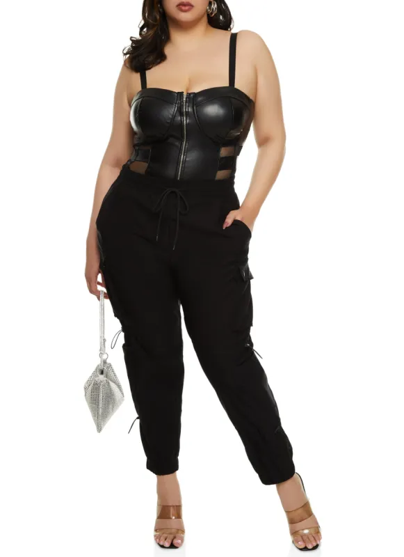 Plus Size Hyperstretch Toggle Drawstring Cargo Pants sold by Rainbow