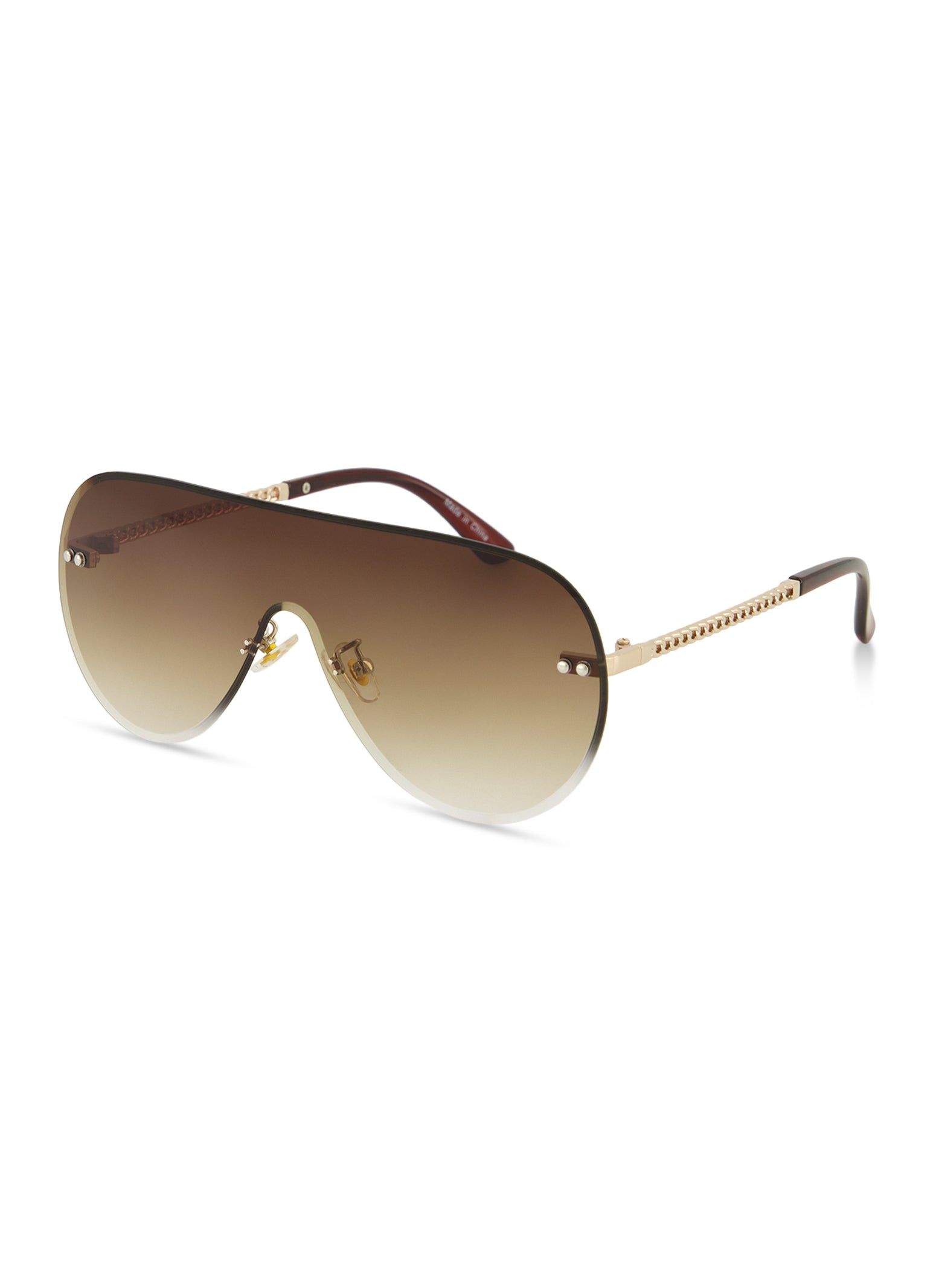 Chain Arm Rimless Aviator Sunglasses sold by Rainbow product image thumbnail 2