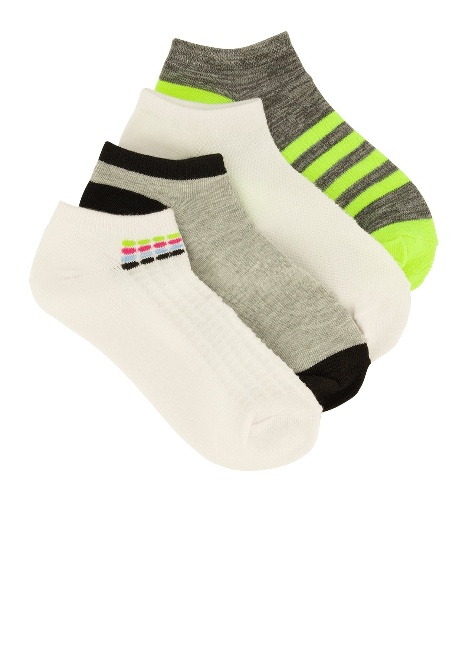 Neon Stripe Assorted Socks 4 Pack sold by Rainbow