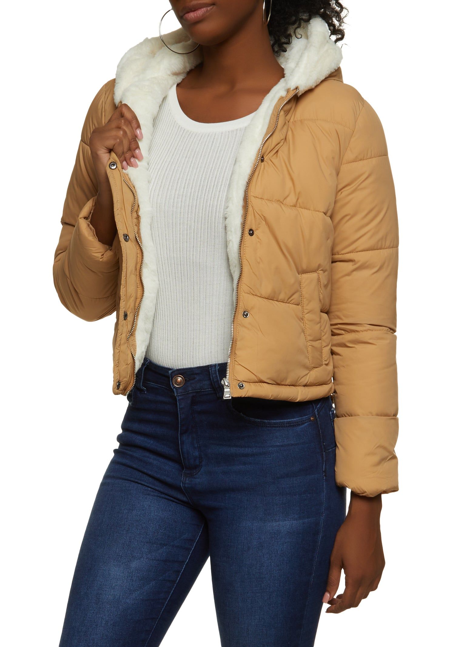 Faux Fur Lined Puffer Jacket sold by Rainbow product image thumbnail 2