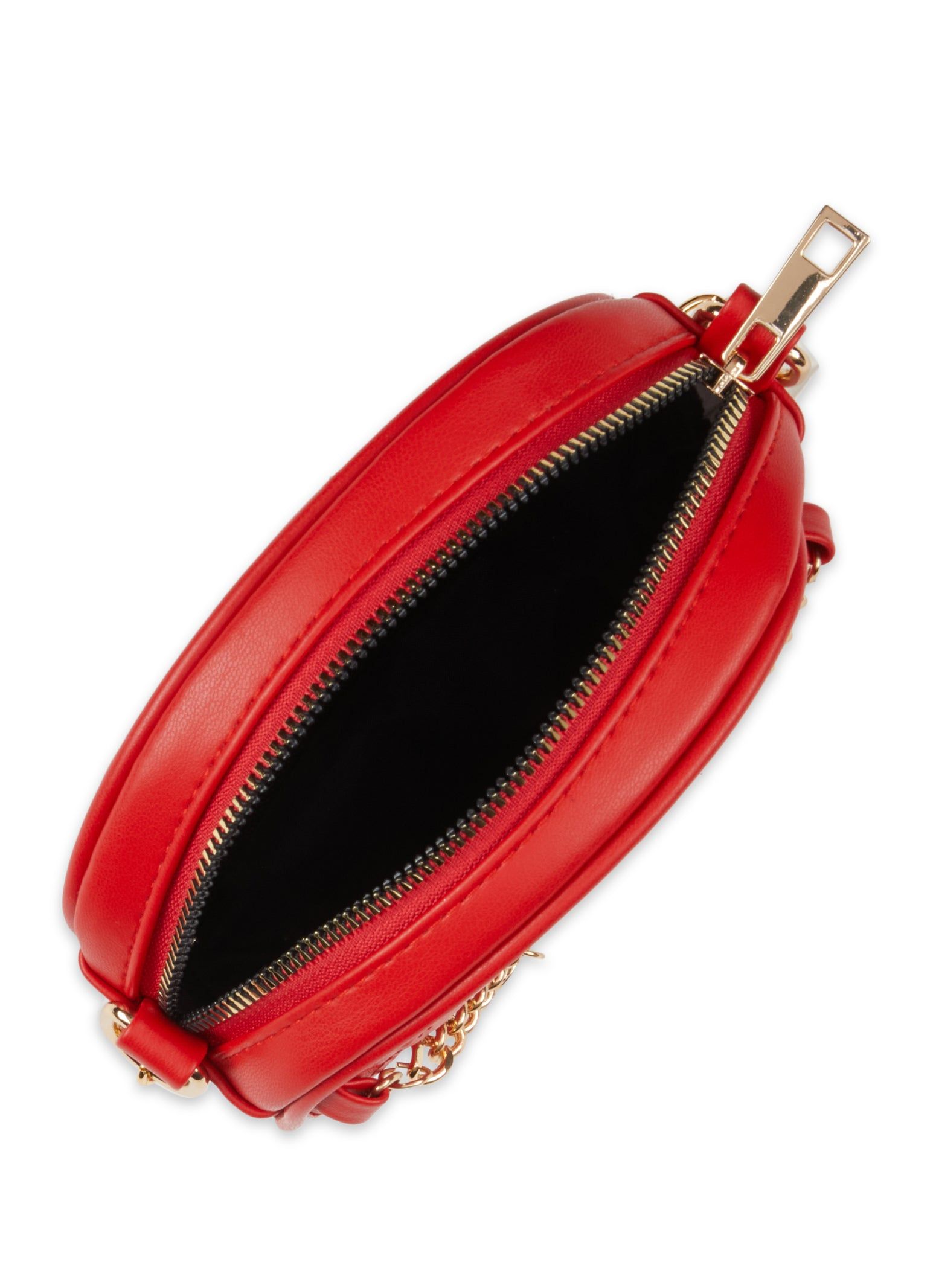 Heart Charm Chain Quilted Crossbody Bag sold by Rainbow product image thumbnail 5
