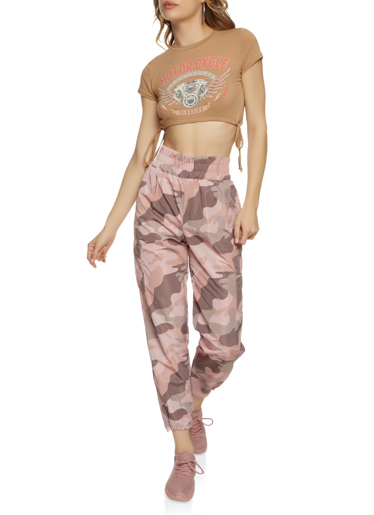 Nylon Camo Print Joggers sold by Rainbow product image thumbnail 2