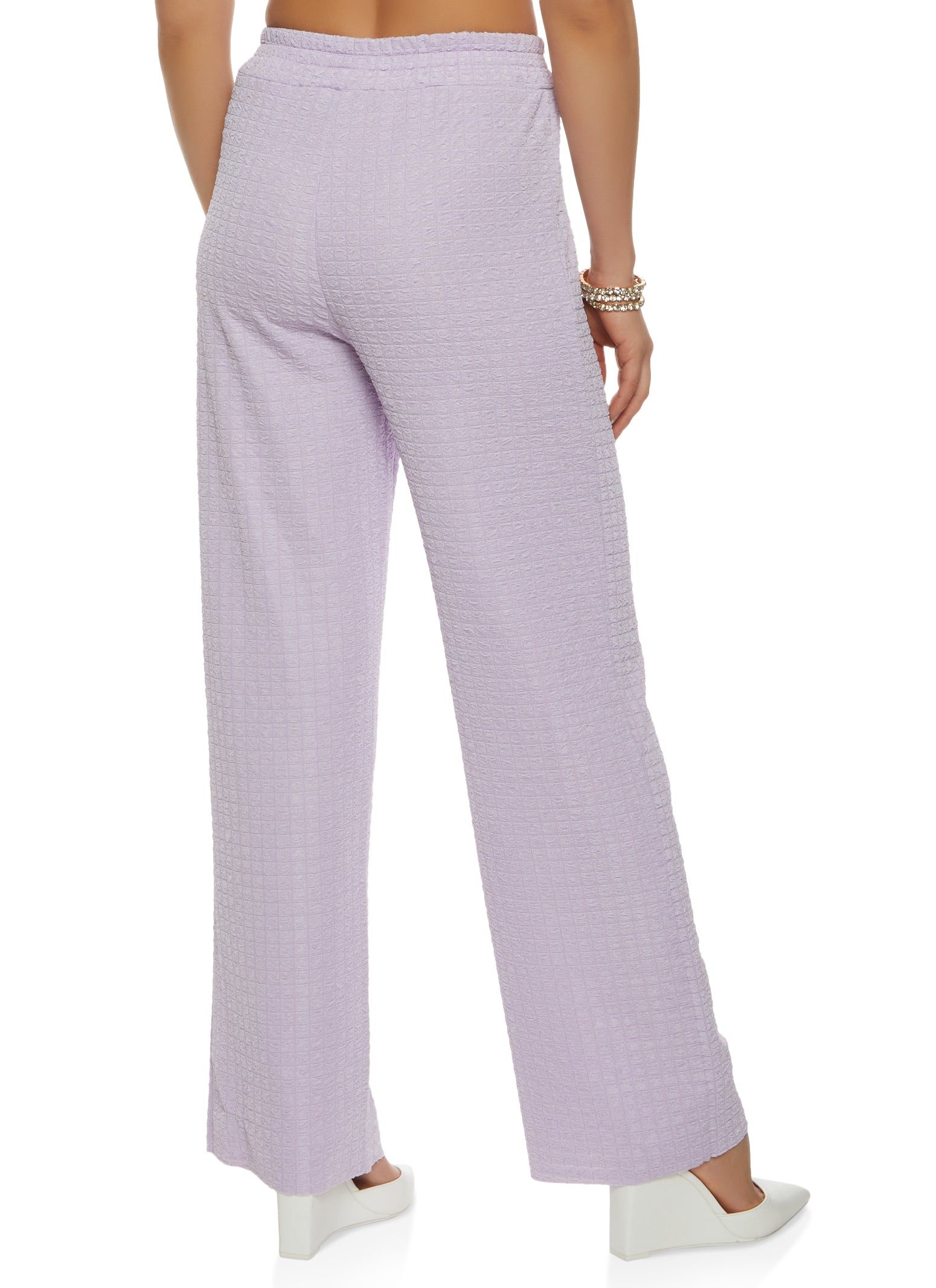 Textured Knit High Waist Wide Leg Pants sold by Rainbow product image thumbnail 2