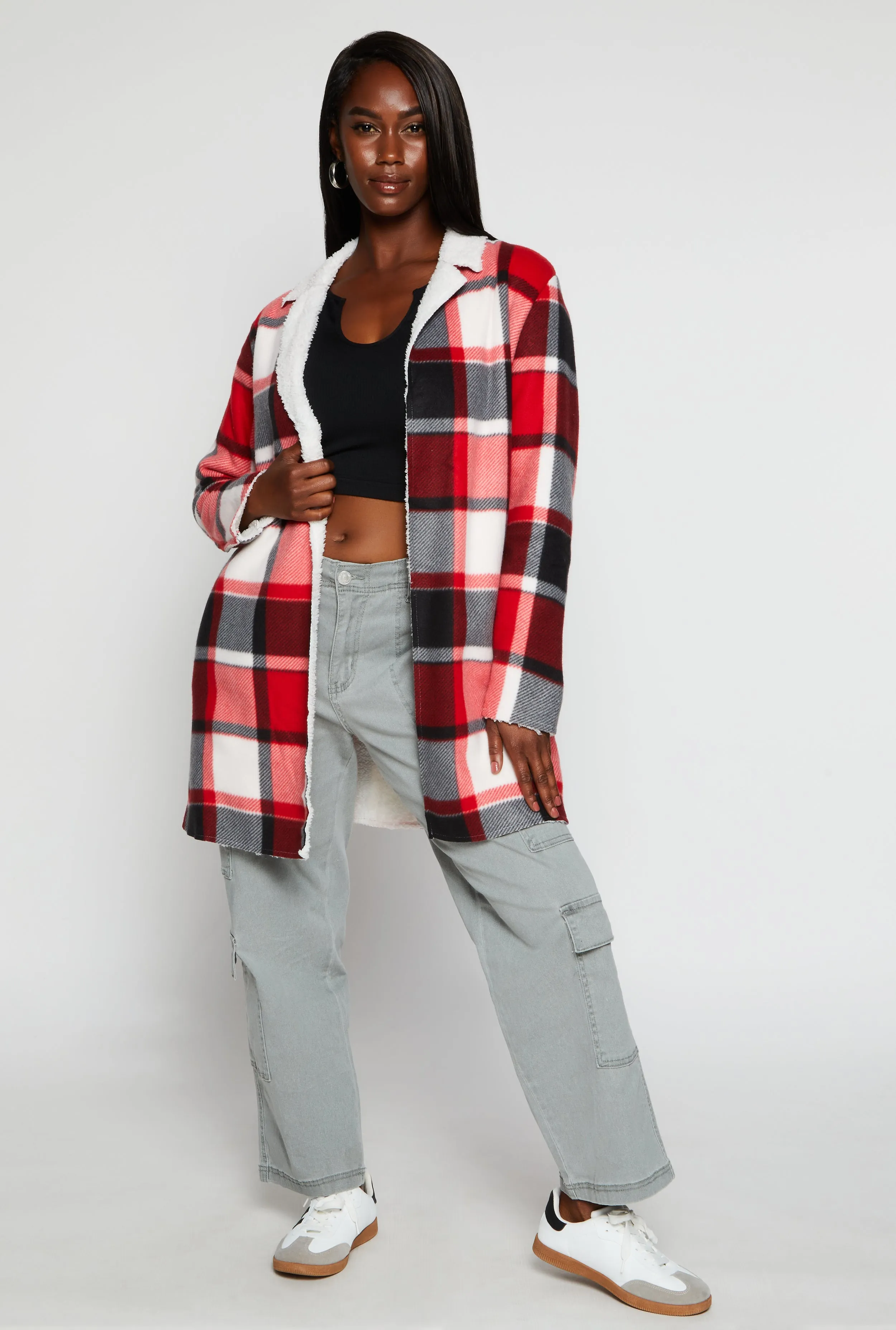 Plaid Open Front Coat sold by Rainbow product image thumbnail 2