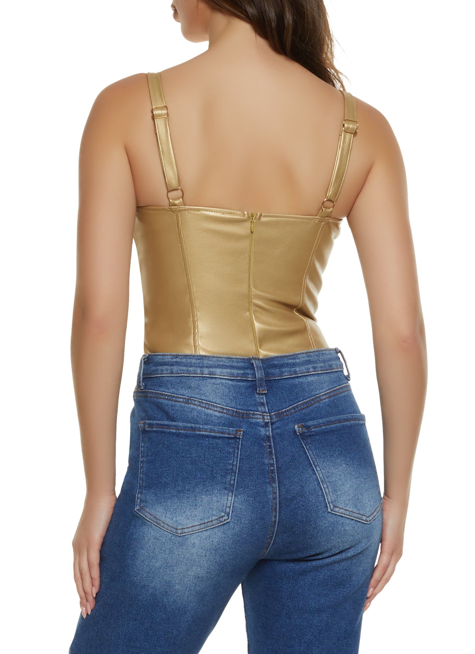 Faux Leather Bustier Bodysuit sold by Rainbow product image thumbnail 3