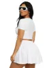 Ruched Front Short Sleeve Crop Top sold by Rainbow