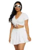 Ruched Front Short Sleeve Crop Top sold by Rainbow