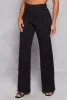 Solid Textured Knit High Waist Flare Pants sold by Rainbow