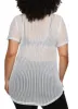 Plus Size Shadow Stripe Mesh Tunic Tee sold by Rainbow