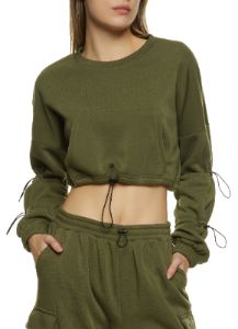 Toggle Drawstring Hem Pullover Hoodie sold by Rainbow