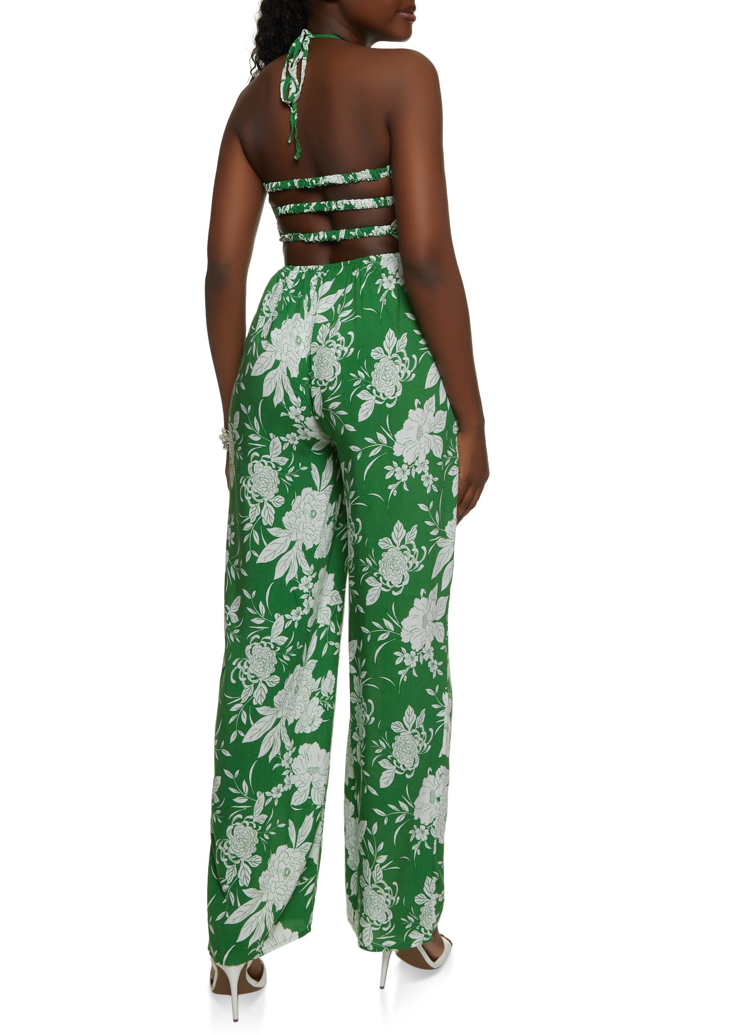 Tropical Print Smocked Jumpsuit sold by Rainbow product image thumbnail 3