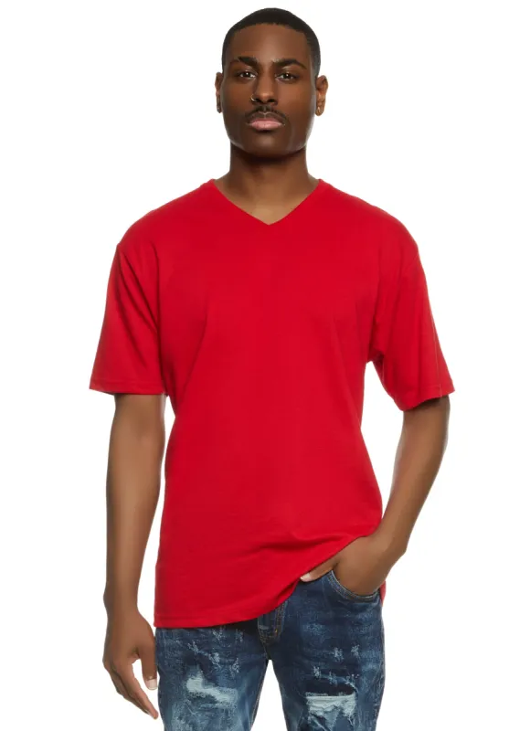Mens Basic V Neck Tee sold by Rainbow
