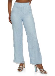 Mesh Floral Lace Flared Pants sold by Rainbow