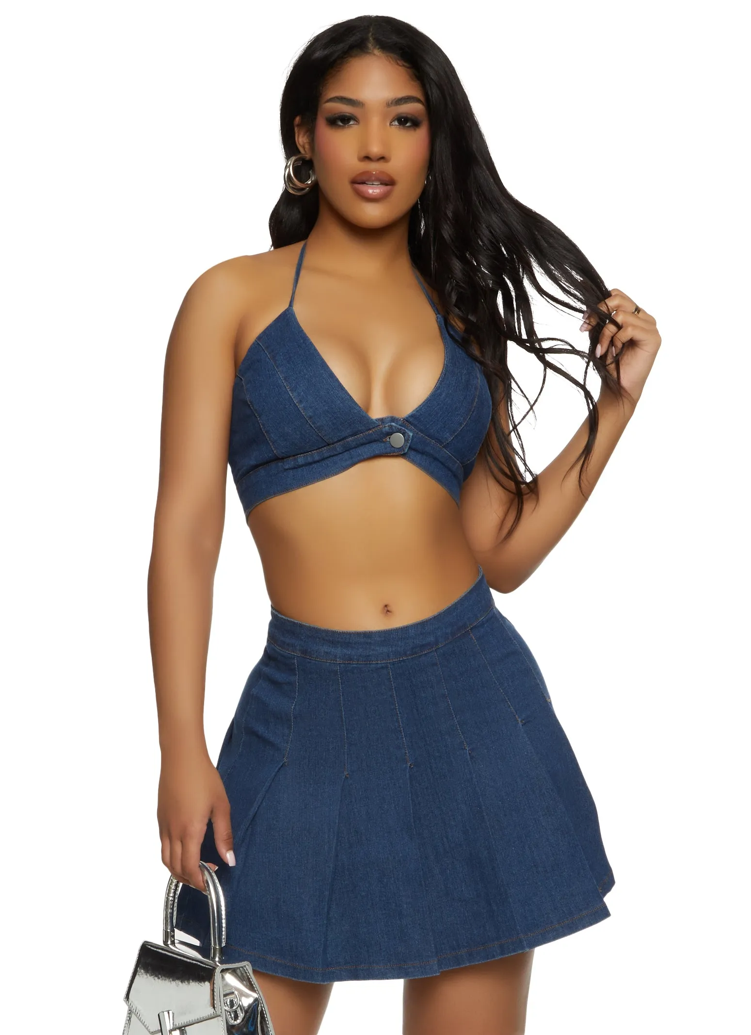 Haute Monde Denim Bralette sold by Rainbow