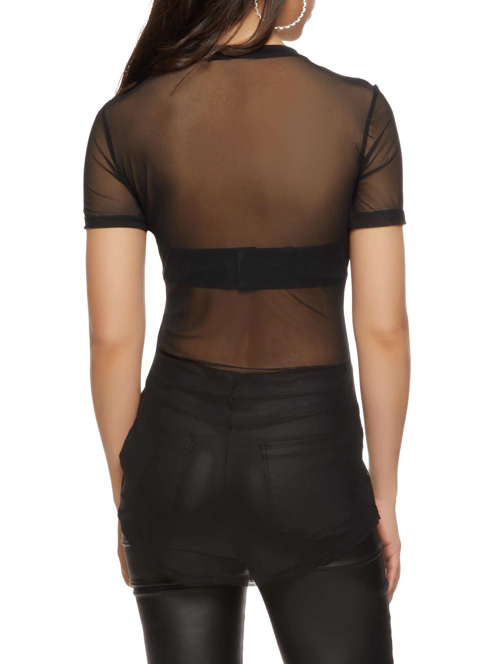 Mesh Crew Neck Tunic Top sold by Rainbow product image thumbnail 3