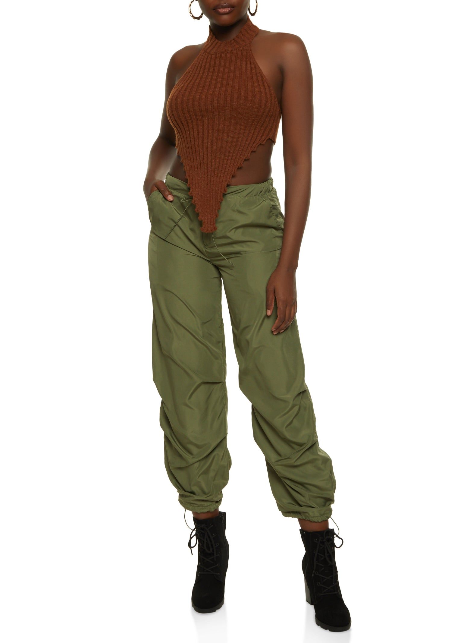 Jersey Mesh Lined Nylon Joggers sold by Rainbow product image thumbnail 2