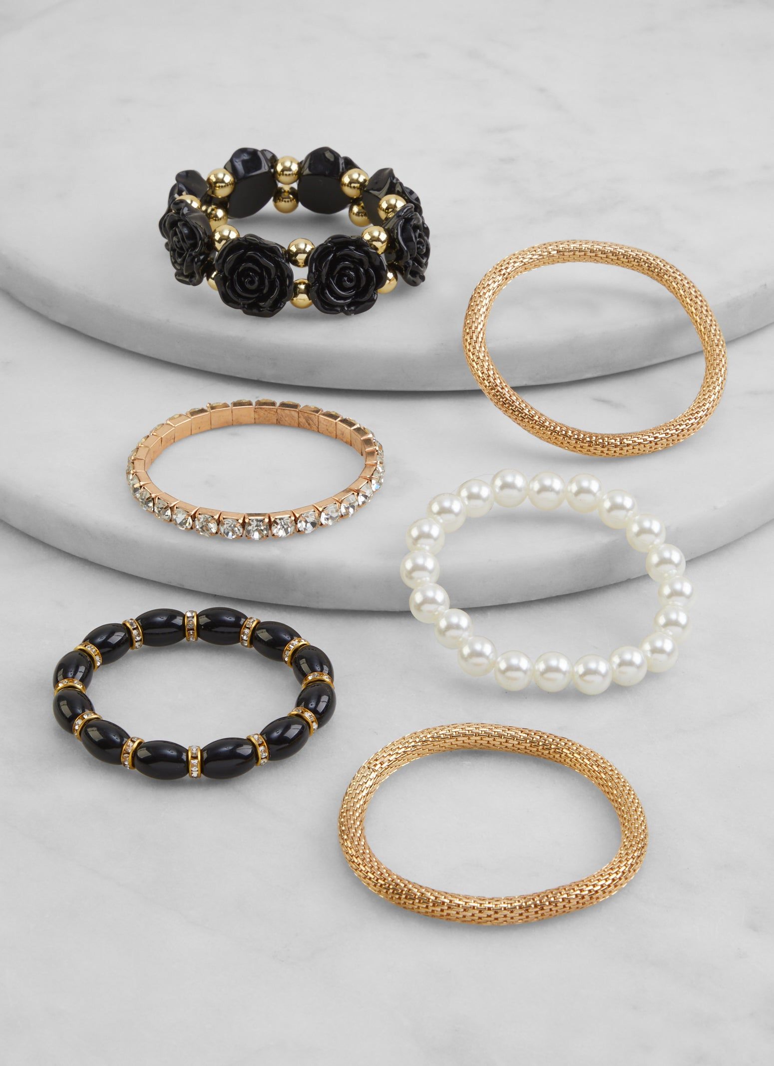 Set of 6 Assorted Beaded Stretch Bracelets sold by Rainbow product image thumbnail 2