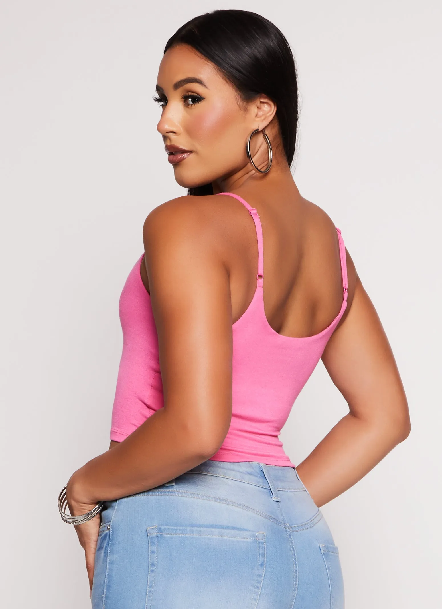 Double Lined Scoop Neck Cropped Cami sold by Rainbow product image thumbnail 3