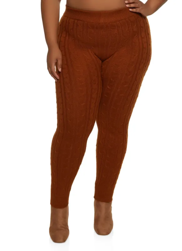 Plus Size Cable Knit Pants sold by Rainbow