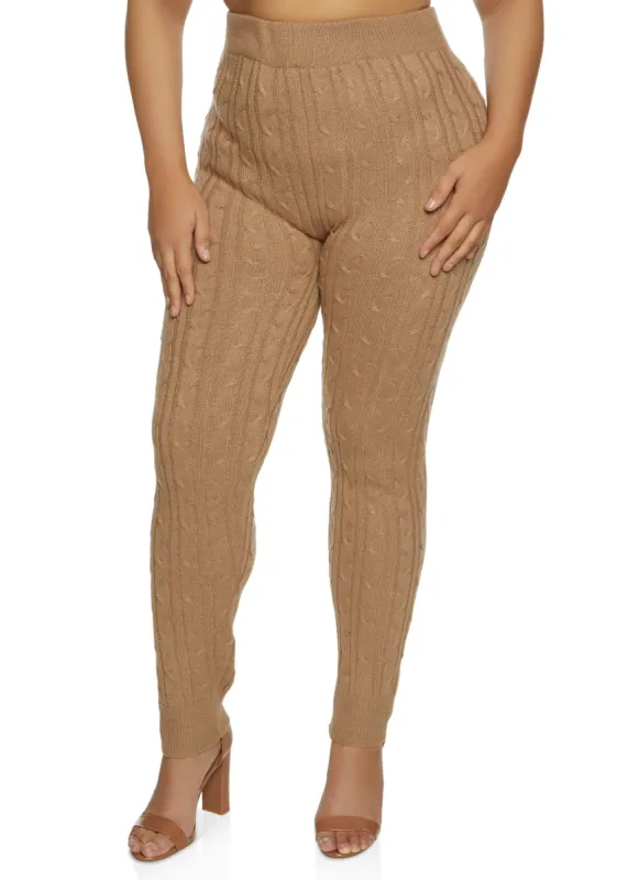 Plus Size Cable Knit Pants sold by Rainbow