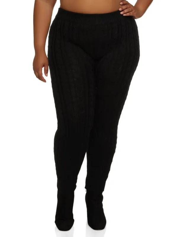 Plus Size Cable Knit Pants sold by Rainbow