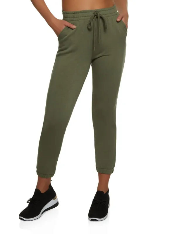 Fleece Faux Drawstring Sweatpants sold by Rainbow