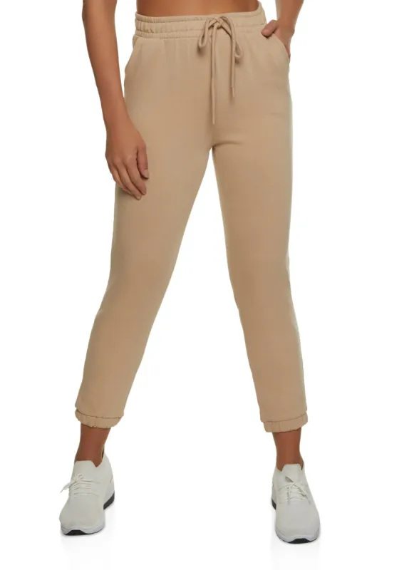 Fleece Faux Drawstring Sweatpants sold by Rainbow