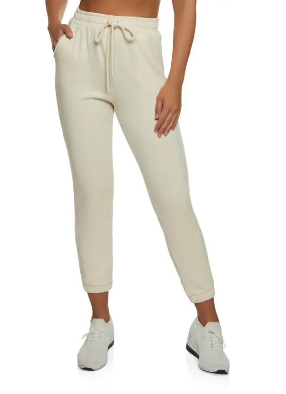 Fleece Faux Drawstring Sweatpants sold by Rainbow