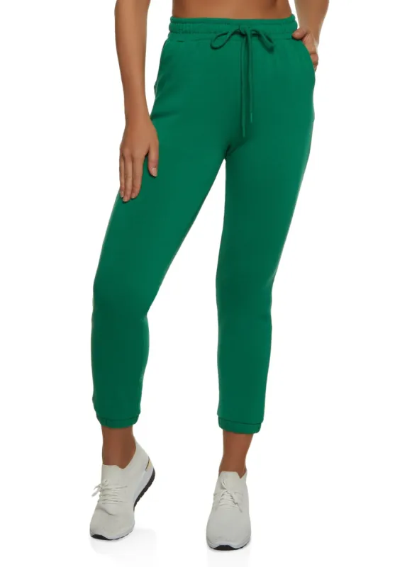 Fleece Faux Drawstring Sweatpants sold by Rainbow