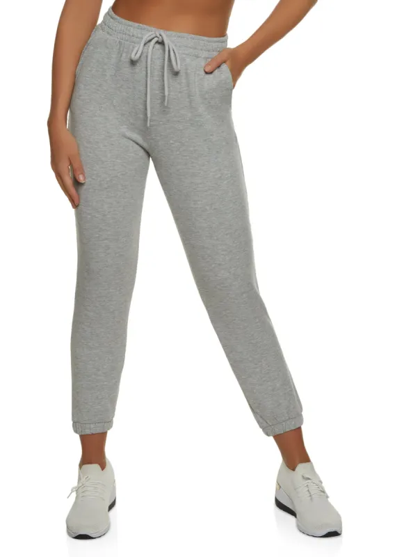 Fleece Faux Drawstring Sweatpants sold by Rainbow
