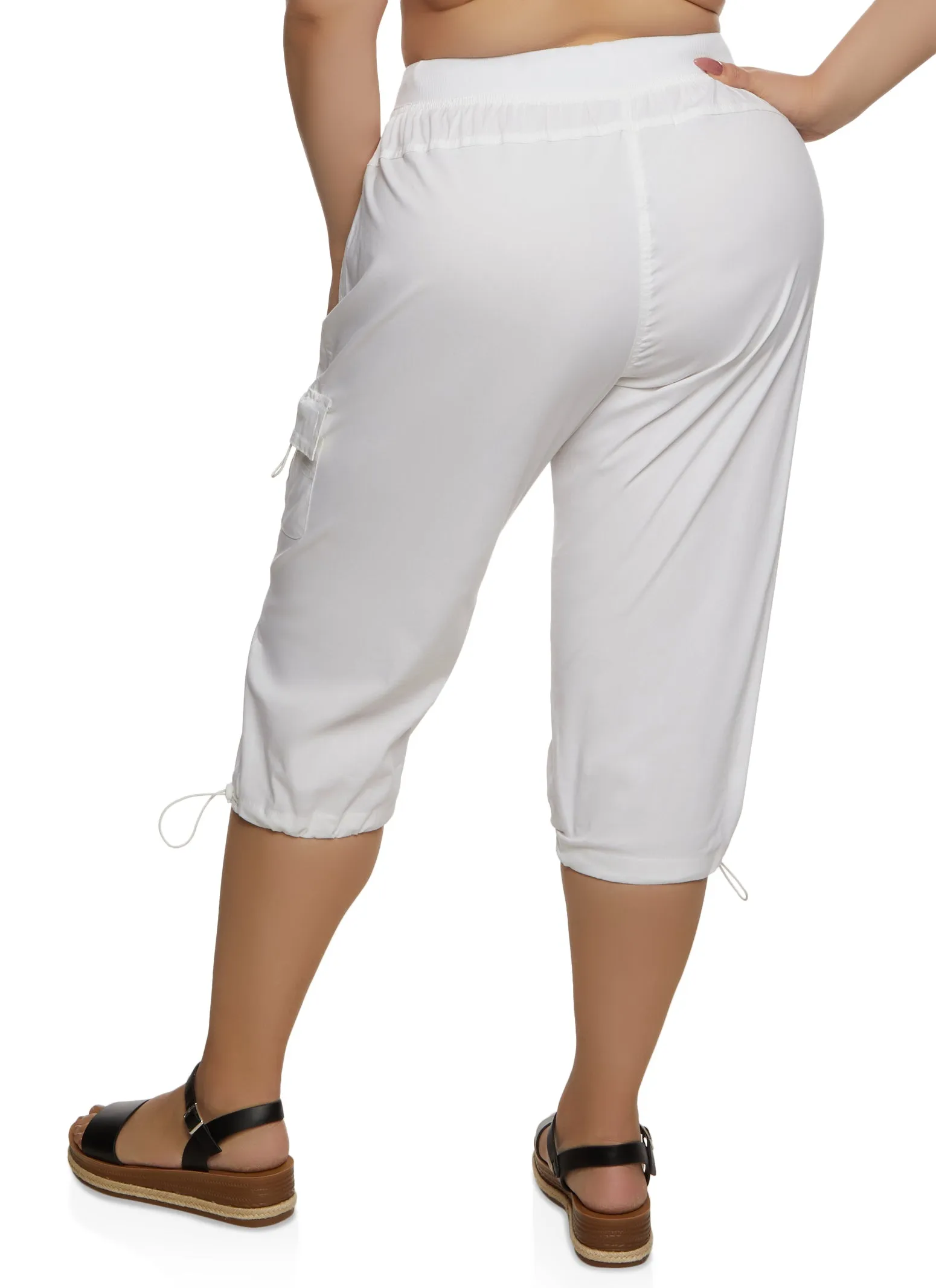 Plus Size Toggle Drawstring Cargo Capri Pants sold by Rainbow product image thumbnail 2
