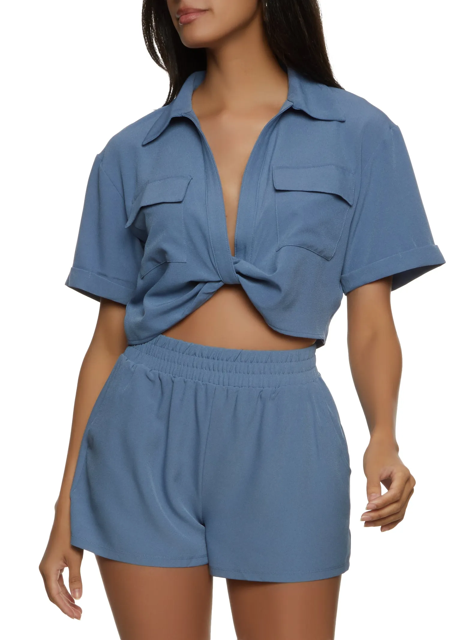 Twist Front Flap Pocket Shirt sold by Rainbow product image thumbnail 2