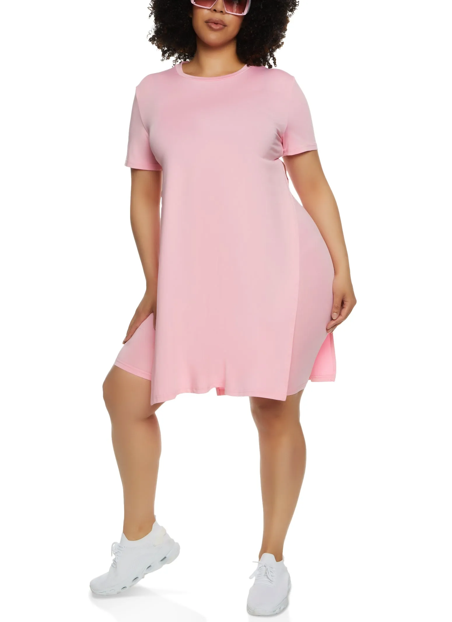 Plus Size Daisy High Slit Tunic Tee sold by Rainbow product image thumbnail 2