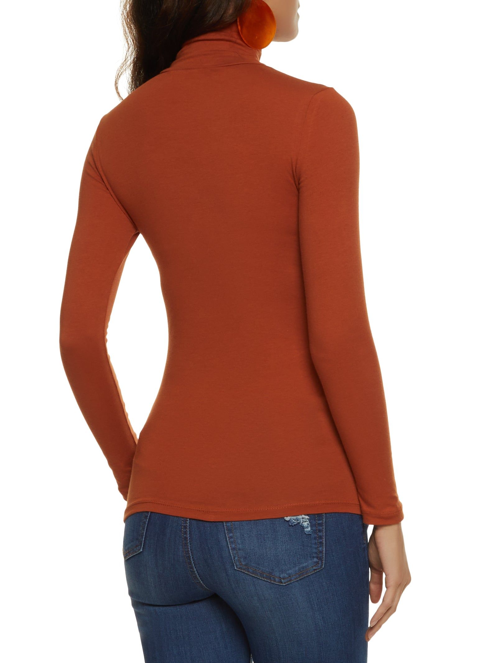 Solid Long Sleeve Turtleneck Top sold by Rainbow product image thumbnail 2