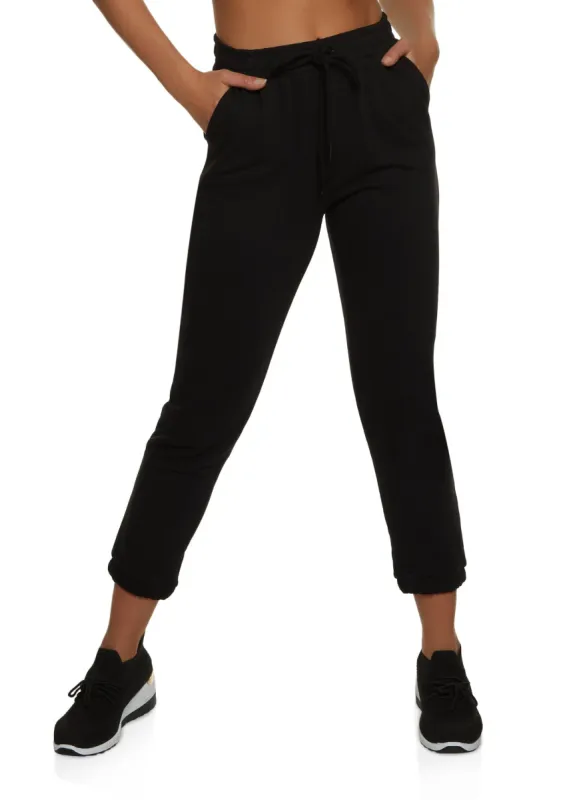 Fleece Faux Drawstring Sweatpants sold by Rainbow