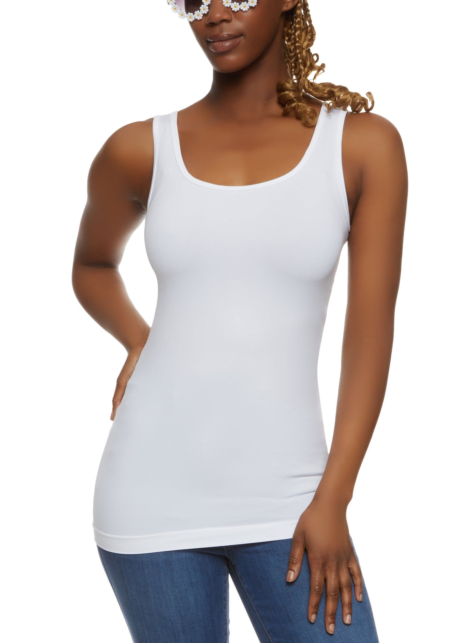 Scoop Neck Seamless Tank Top sold by Rainbow