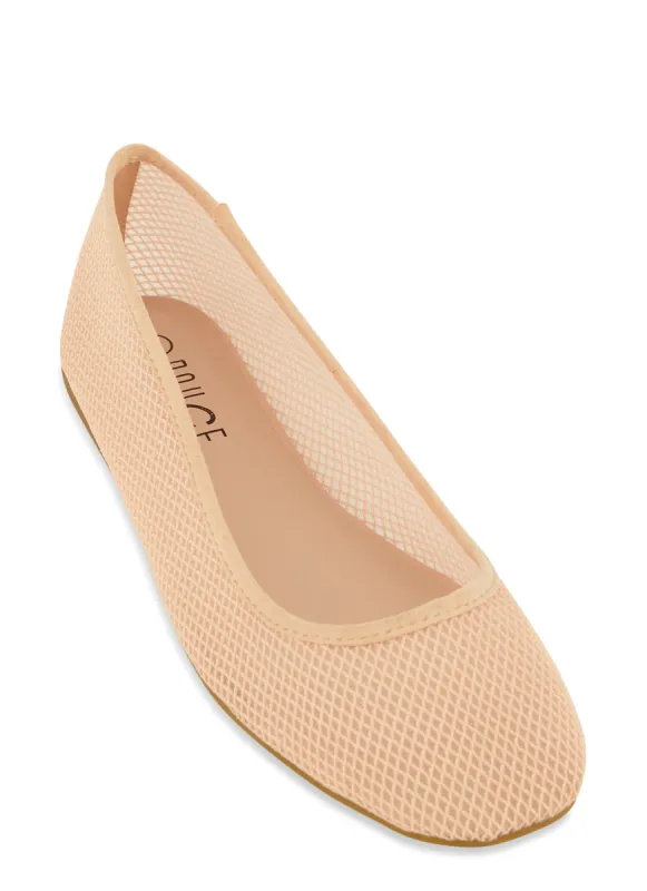 Fishnet Mesh Lined Ballerina Flats sold by Rainbow